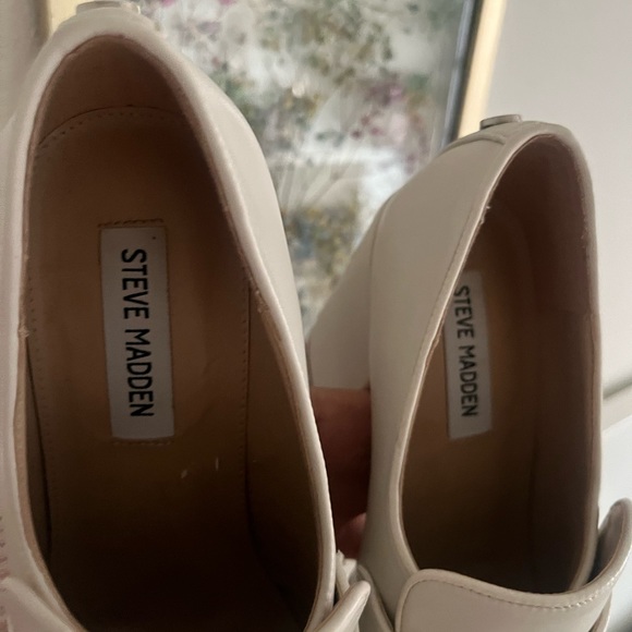 Steve Madden cream  platform heel loafer size 9 - Picture 3 of 10